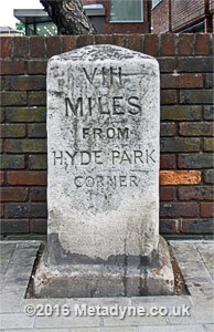 Milestone near Barnes