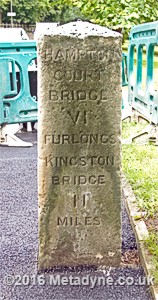 Milestone near Hampton Court